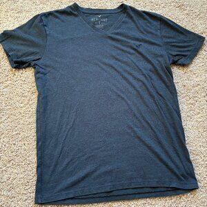 American Eagle Outfitters Navy V-Neck Tee